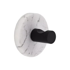 Gancio adesivo singolo effetto marmo Sema Grigio