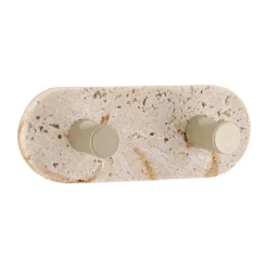Gancio doppio adesivo effetto travertino Lina Beige