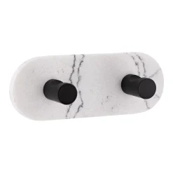 Gancio doppio adesivo effetto marmo Sema Grigio