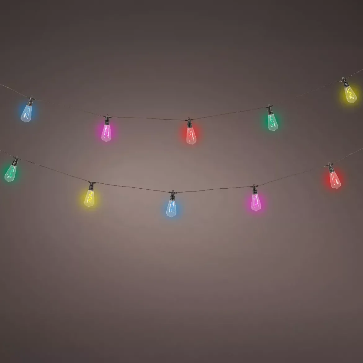 Ghirlanda da giardino collegabile 10 LED (4,5 m) Festa in giardino Multicolore