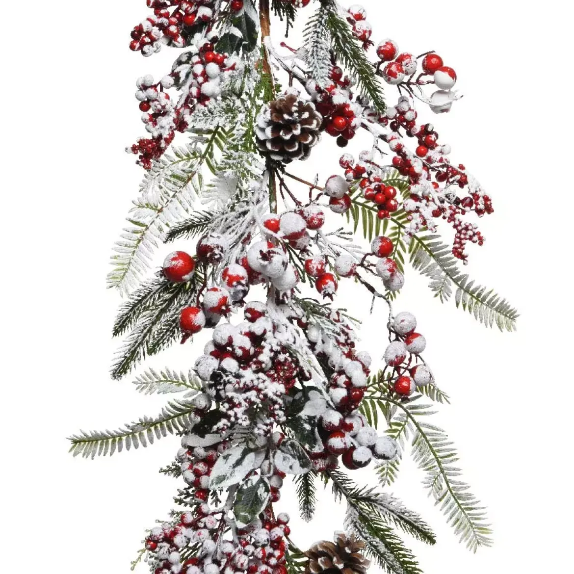 Ghirlanda decorata Bacche brinate Rosso