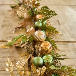Ghirlanda decorativa (150 cm) Majesty Verde e oro