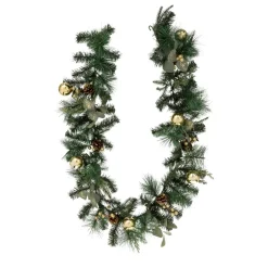 Ghirlanda di abete (200 cm) Foglie di eucalipto Verde
