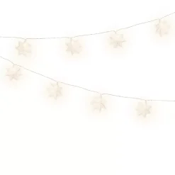 Ghirlanda di luci a pile 10 LED (2,25 m) Fiocchi di carta Bianco caldo