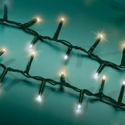 Ghirlanda di luci da 16 m 750 LED con cavo verde NewLuxe Bicolore Bianco caldo/freddo