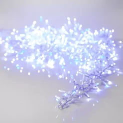 Ghirlanda di luci 11 m 500 LED cavo trasparente NewLuxe Bicolore Bianco/blu
