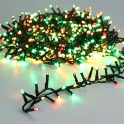 Ghirlanda di luci 11 m 500 LED cavo verde NewLuxe Tricolore Verde/Rosso/Bianco