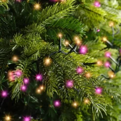Ghirlanda di luci 16 m 750 LED cavo verde NewLuxe Bicolor Rosa/bianco