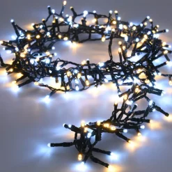 Ghirlanda di luci 22,5 m 1000 LED cavo verde NewLuxe Bicolore Bianco caldo/freddo