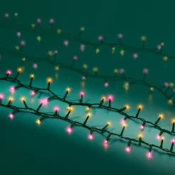 Ghirlanda di luci 22,5 m 1000 LED cavo verde NewLuxe Bicolore Rosa/bianco