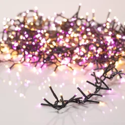 Ghirlanda di luci 22,5 m 1000 LED cavo verde NewLuxe Bicolore Rosa/bianco
