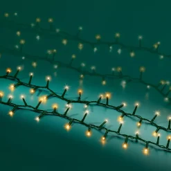 Ghirlanda di luci 22,5 m 1000 LED cavo verde NewLuxe Bianco caldo/dorato caldo