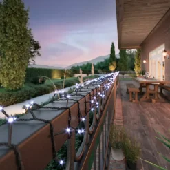 Ghirlanda di luci Solare ricaricabile 18 m Bianco freddo 240 LED
