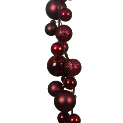 Ghirlanda di Natale (180 cm) Palline di Natale Bordeaux