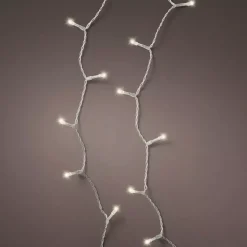 Ghirlanda luminosa a batteria 7,10 m 96 LED cavo trasparente Durawise Bianco caldo