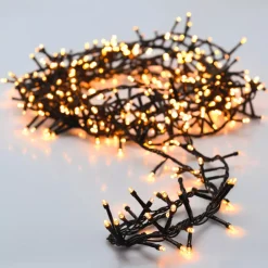 Ghirlanda luminosa a pile 4 m 200 LED cavo verde Boa Bianco extra caldo