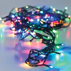 Ghirlanda luminosa a pile 3,5 m 48 LED cavo nero Lusso Multicolore