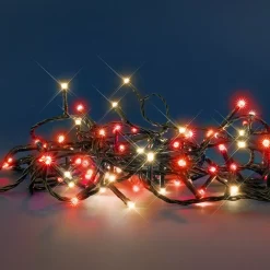 Ghirlanda luminosa Bicolore Flashing light Lung. 8 m Rosso e bianco caldo 128 LED