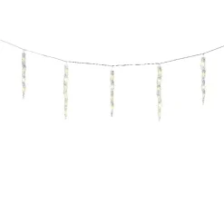 Ghirlanda luminosa collegabile 3,60 m 60 LED Ghiaccioli effetto Flash Bianco caldo
