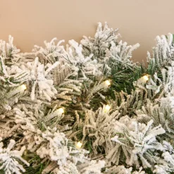 Ghirlanda luminosa di abete (180 cm - D25) Royal Verde innevato e bianco caldo