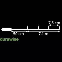 Ghirlanda luminosa Durawise 7,10 m Bianco freddo 96 LED CN