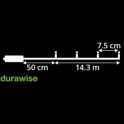 Ghirlanda luminosa Durawise 14,30 m Bianco caldo 192 LED CN