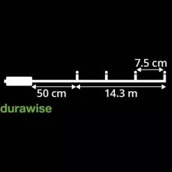 Ghirlanda luminosa Durawise 14,30 m Bianco freddo 192 LED CN