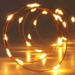 Ghirlanda luminosa Micro LED 4,95 m Bianco molto caldo 100 LED CO a pile