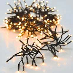 Ghirlanda luminosa 11 m 1512 LED cavo nero Boa Bianco extra caldo