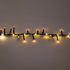 Ghirlanda luminosa 15 m 1060 LED cavo nero effetto cascata Bianco caldo