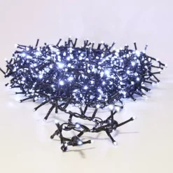 Ghirlanda luminosa 20 m 1410 LED cavo nero effetto cascata Bianco freddo