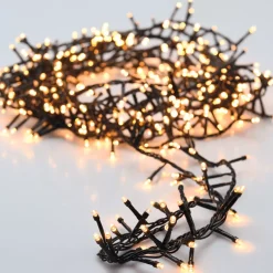 Ghirlanda luminosa 11 m 500 LED cavo verde Luxe Bianco caldo dorato.