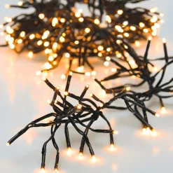 Ghirlanda luminosa 22 m 3000 LED cavo nero Boa Bianco extra caldo