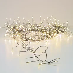 Ghirlanda luminosa 18 m 1440 Micro LED cavo nero Luxe Bianco caldo