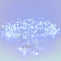 Ghirlanda luminosa 12 m 960 Micro LED cavo argento Luxe Bianco freddo