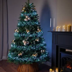 Ghirlanda luminosa 6 m 480 Micro LED cavo argento Luxe Bianco freddo