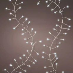Ghirlanda luminosa 6 m 480 Micro LED cavo argento Luxe Bianco freddo
