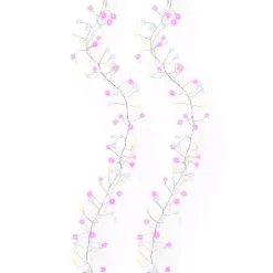Ghirlanda luminosa 6 m 480 Micro LED cavo argento Luxe Tricolore Rosa, bianco caldo e freddo