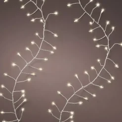 Ghirlanda luminosa 18 m 1440 Micro LED cavo argento Luxe Bianco caldo
