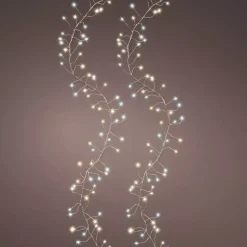 Ghirlanda luminosa 12 m 960 Micro LED cavo argento Luxe bicolore Bianco caldo e freddo