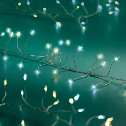 Ghirlanda luminosa 12 m 960 Micro LED cavo argento Luxe bicolore Bianco caldo e freddo