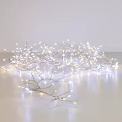 Ghirlanda luminosa 6 m 480 Micro LED cavo argento Luxe bicolore Bianco caldo e freddo