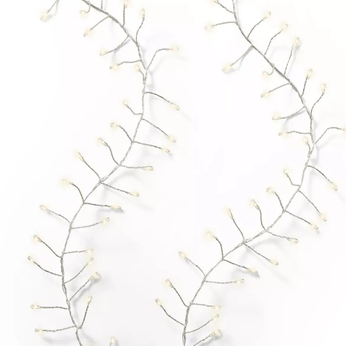 Ghirlanda luminosa 6 m 480 Micro LED cavo argento Luxe Bianco caldo