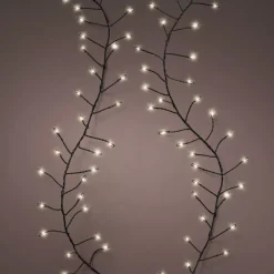 Ghirlanda luminosa 6 m 480 Micro LED cavo nero Luxe Bianco caldo