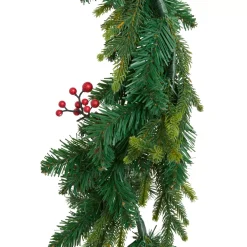 ghirlanda luminosa per albero di Natale a pile (180 cm) Wister con bacche e pigne