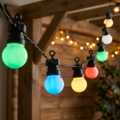 Ghirlanda luminosa solare da giardino 10 LED (4,5 m) Festa estiva Multicolore