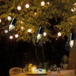 Ghirlanda luminosa solare Gabbia 3,5 m - Bianco caldo 8 LED