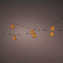 Ghirlanda luminosa solare in resina intrecciata 8 LED (2,10 m) Campagna Naturale