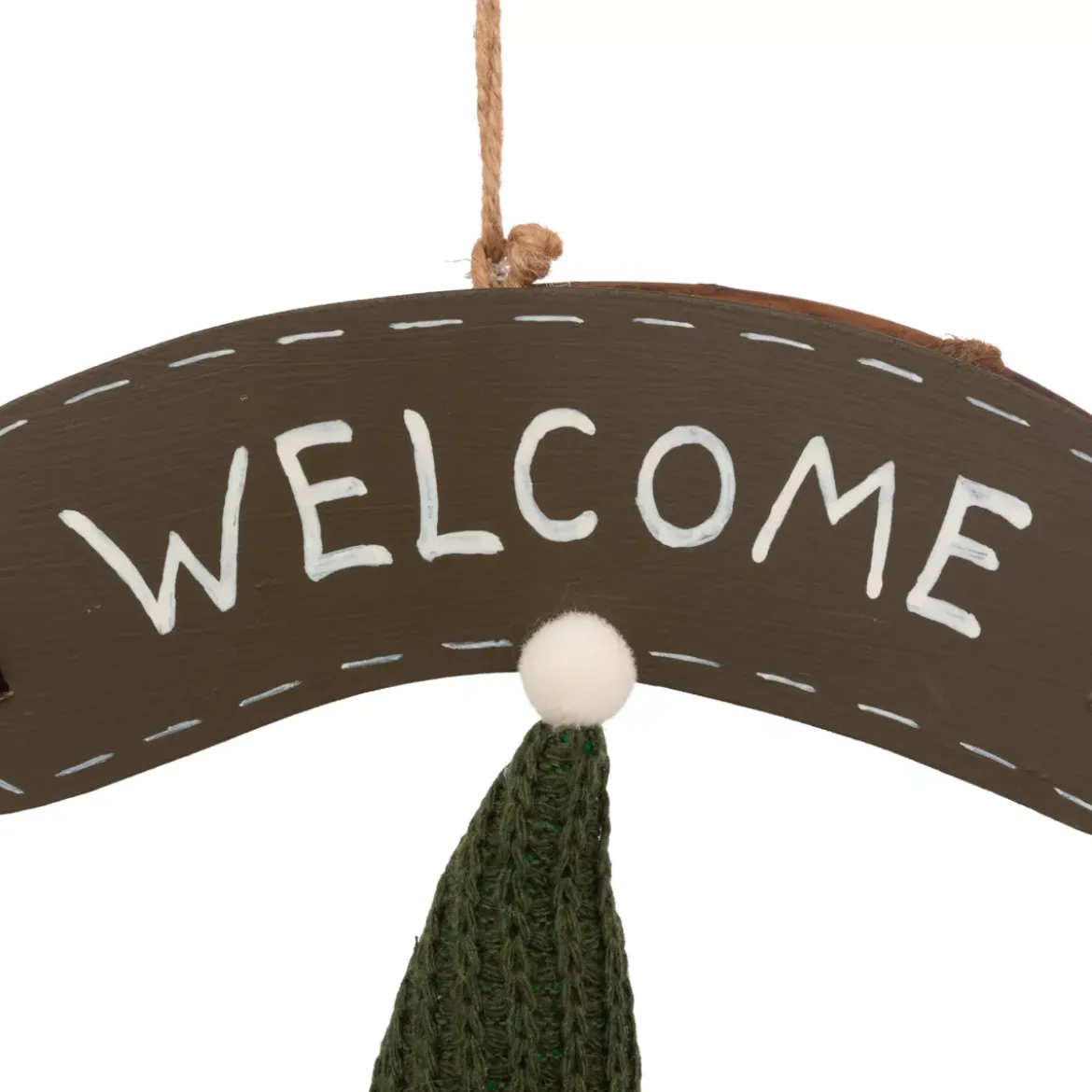 Ghirlanda natalizia (D33 cm) Welcome Riccio Marrone