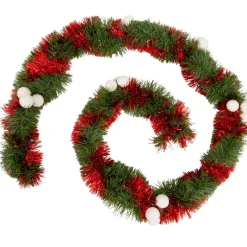 Ghirlanda per albero di Natale (270 cm) Festività Rosso e Verde
